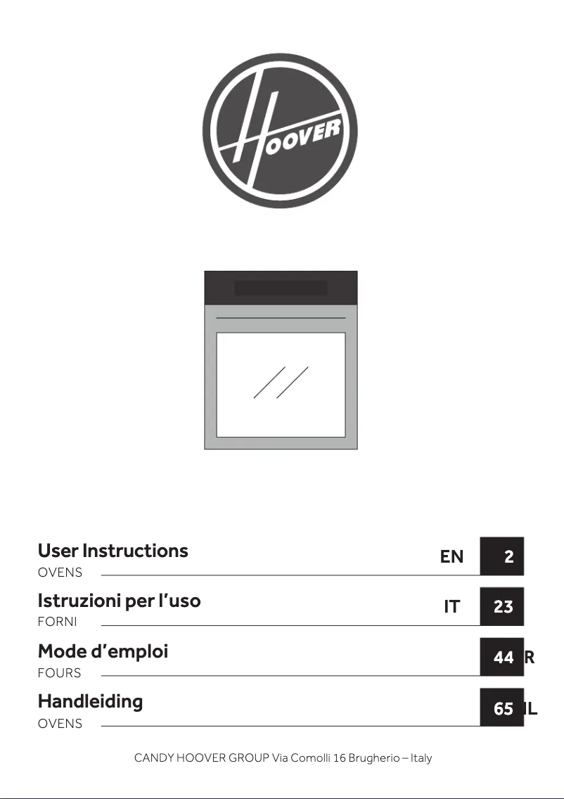 First page image of the manual for HOC5M0478INWF