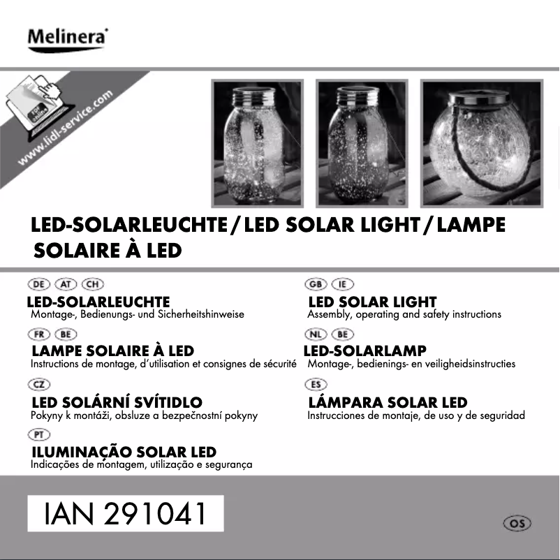 First page image of the manual for IAN 291041