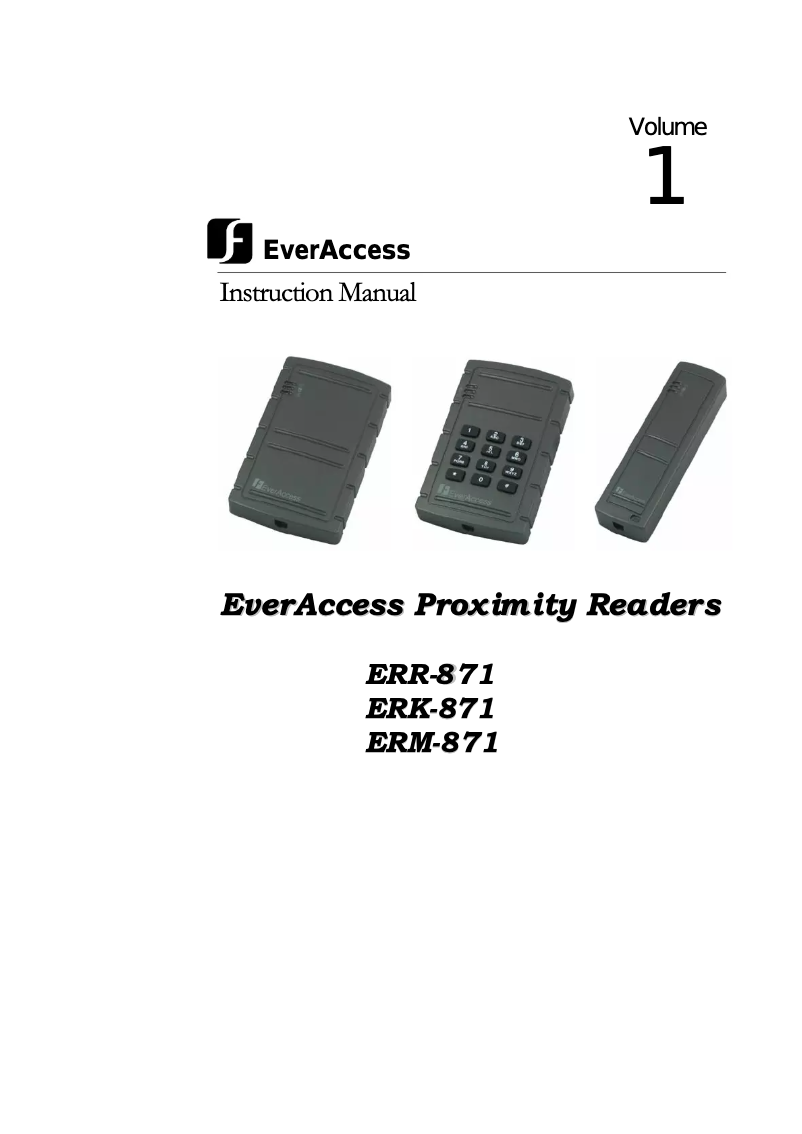Page 1 of the manual User Manual EverFocus ERR-871