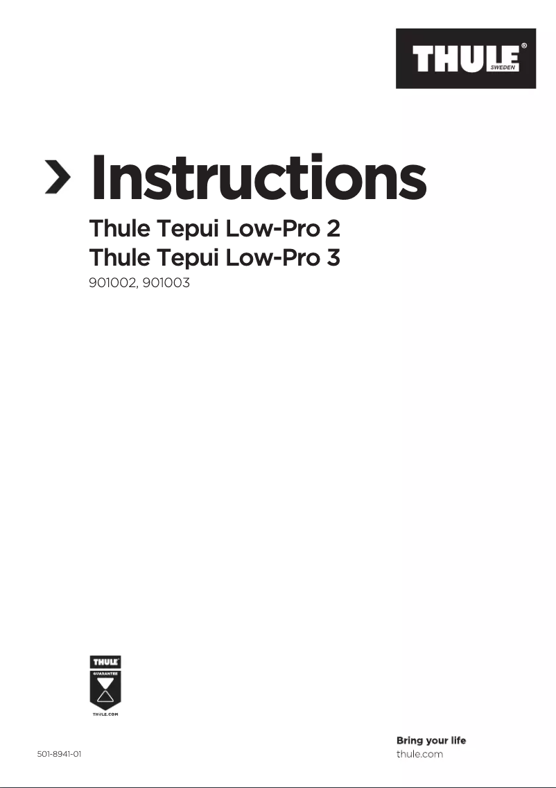 Page 1 of the manual User Manual Thule Tepui Low-Pro 2