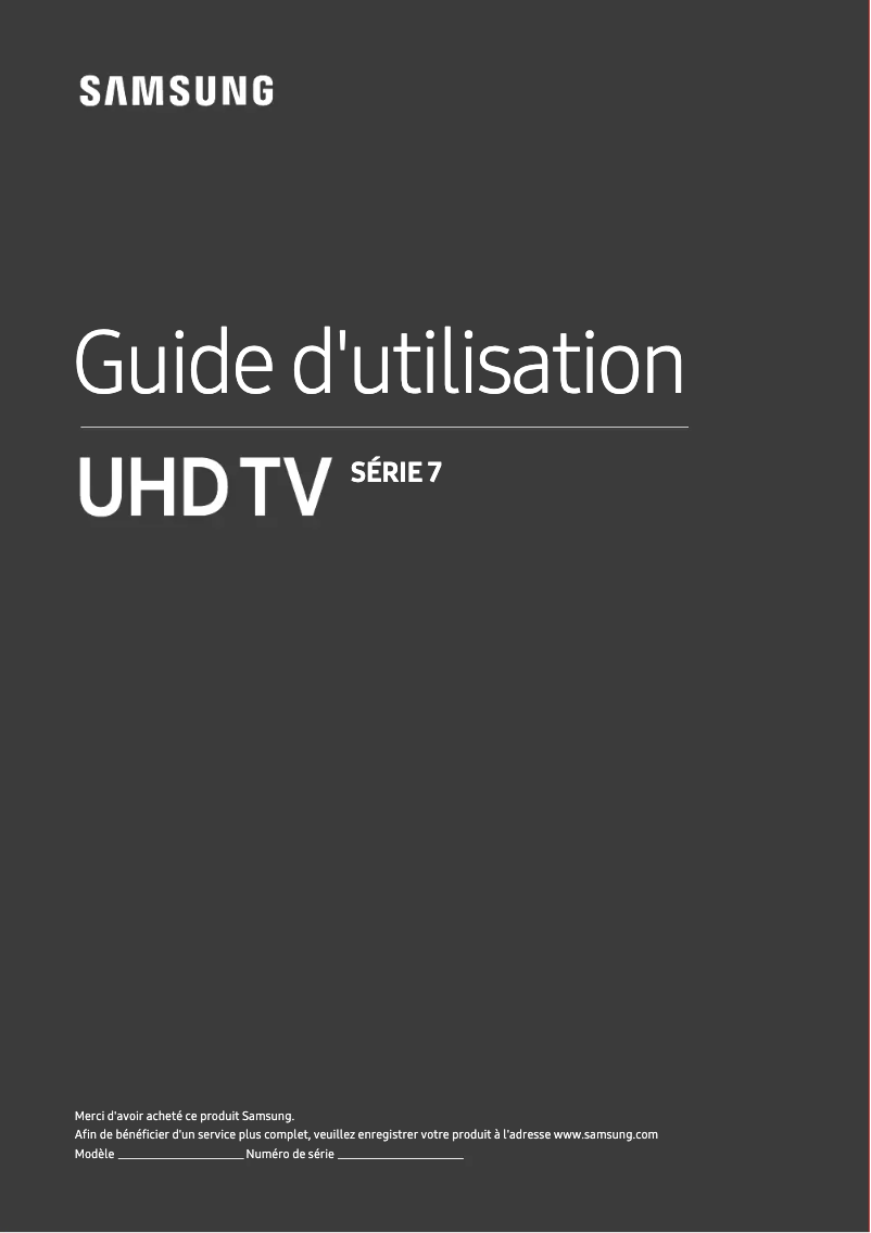 Page 1 of the manual User Manual Samsung UA65NU7100S