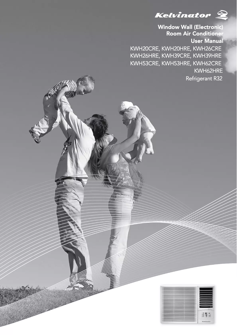 Page 1 of the manual Instruction Manual Kelvinator KWH62HRE