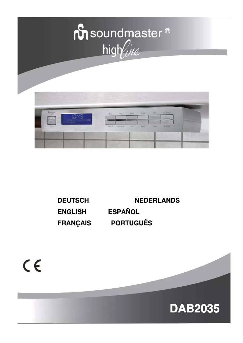 First page image of the manual for DAB2035