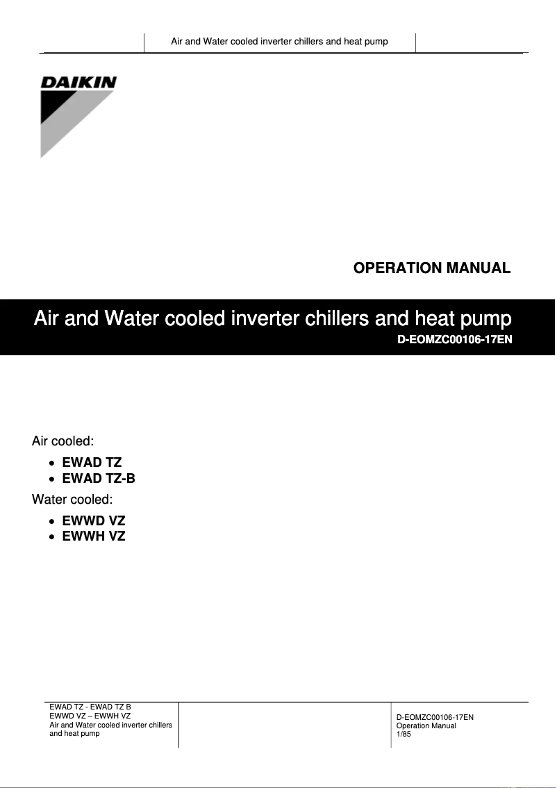 First page image of the manual for EWWH445VZSSA1