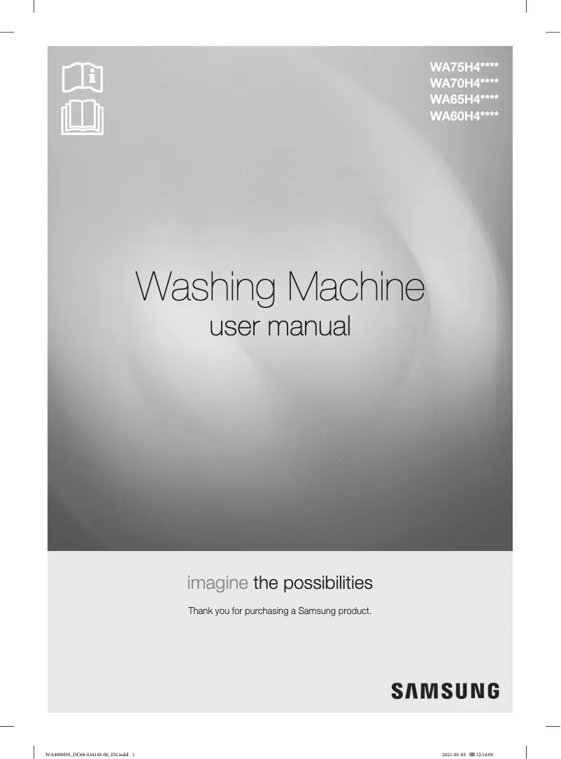 Page 1 of the manual User Manual Samsung WA70H4000SY