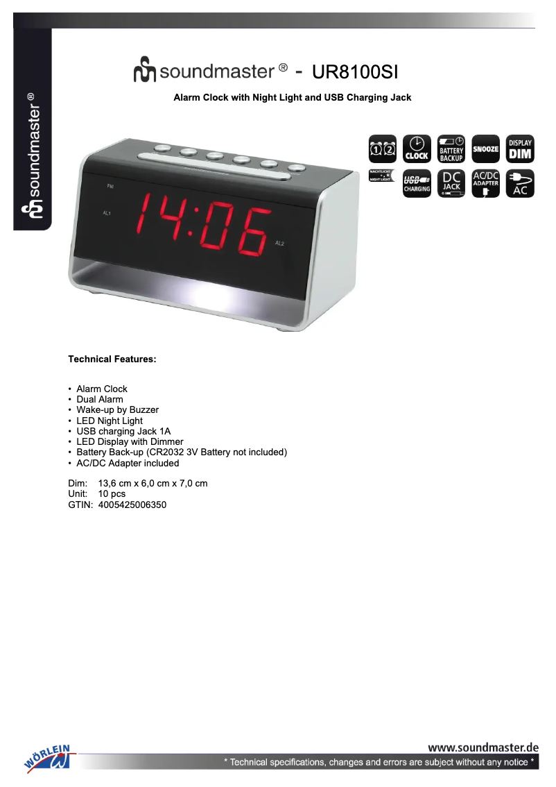 First page image of the manual for UR8100SI