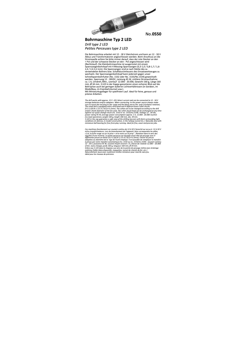 Page 1 of the manual User Manual Donau Elektronik 0550