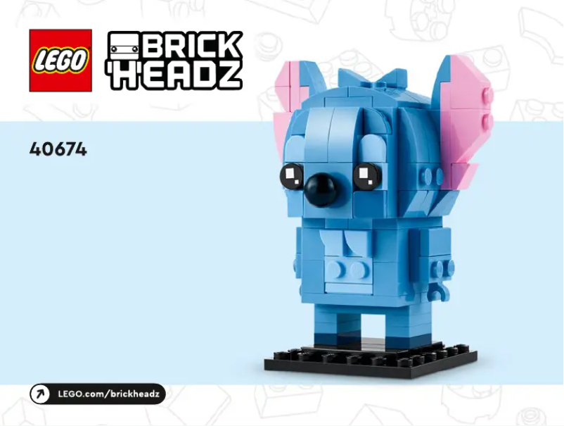 First page image of the manual for Brickheadz 40674