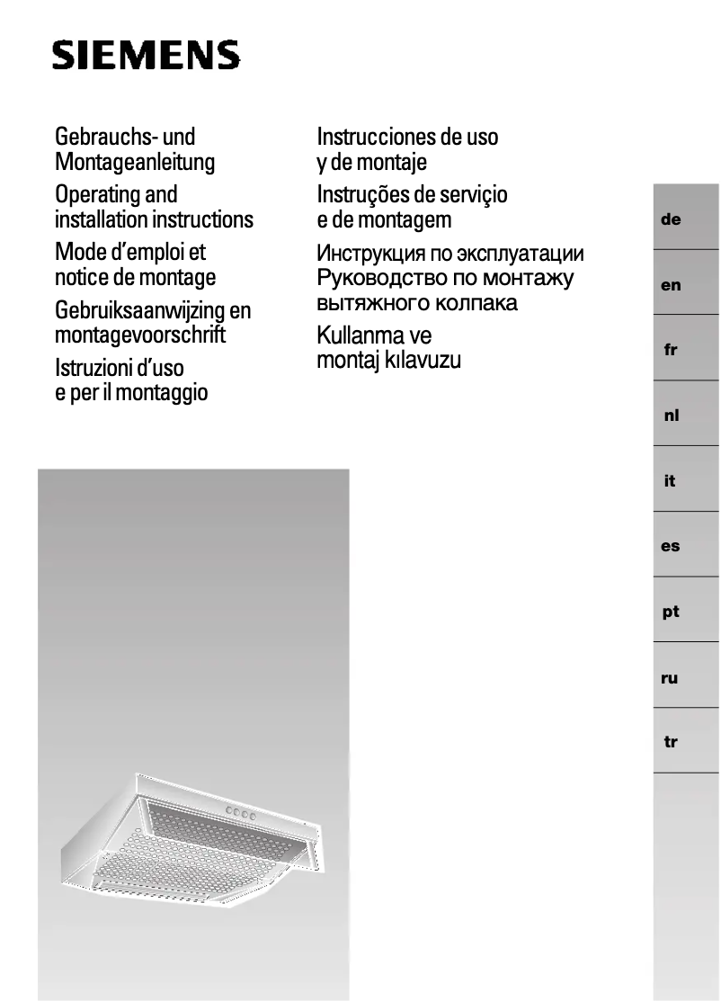 Page 1 of the manual Instruction Manual Siemens LU17152