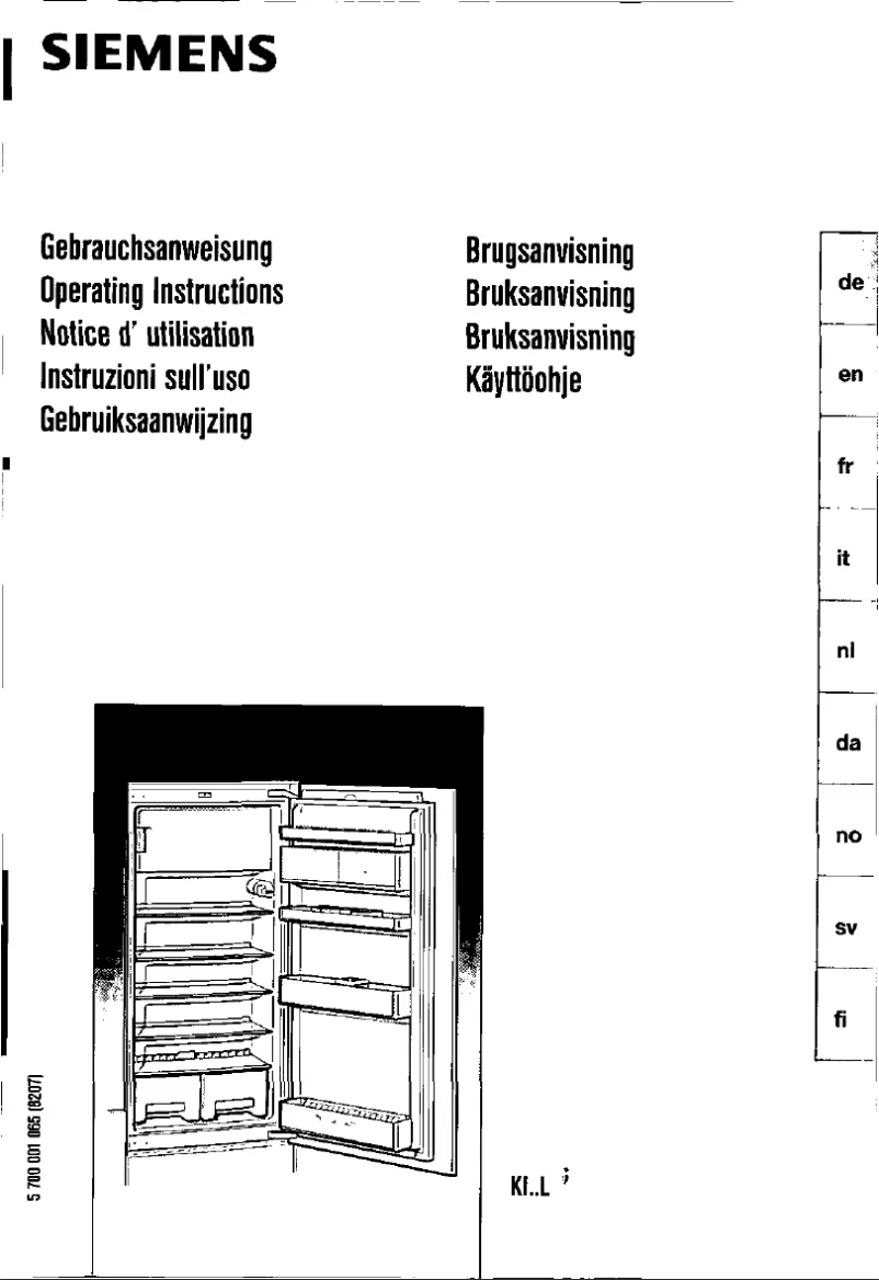 Page 1 of the manual User Manual Siemens KI24L440
