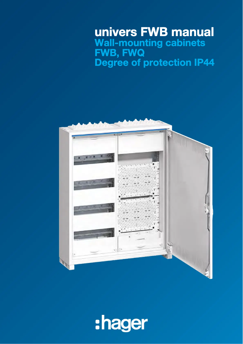 Page 1 of the manual User Manual Hager FZ011B