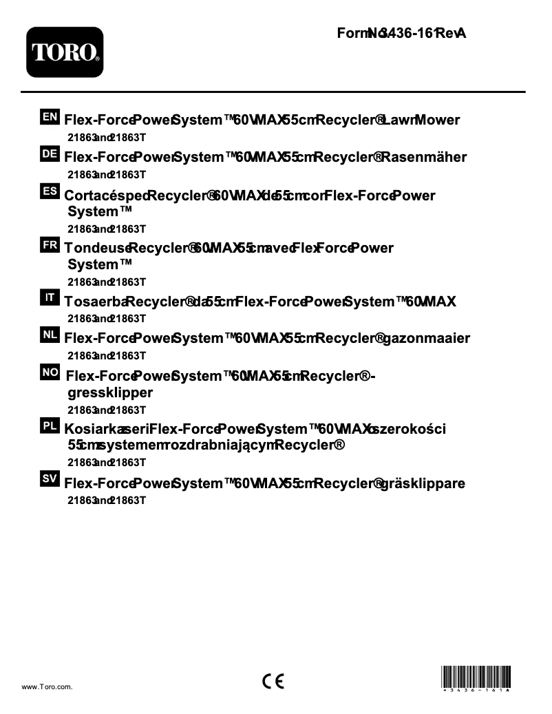 First page image of the manual for 21863T