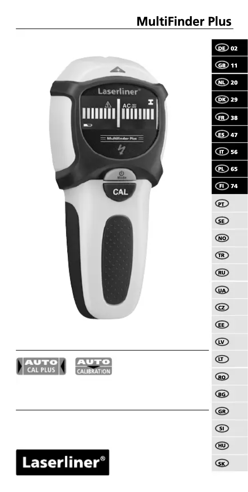 First page image of the manual for MultiFinder Plus