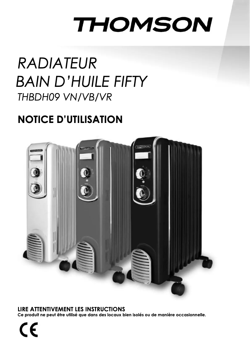 First page image of the manual for THBDH011VB