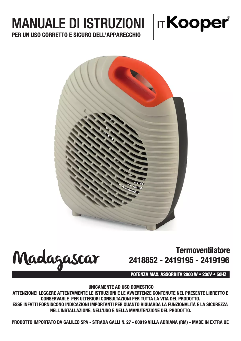 First page image of the manual for 2418852