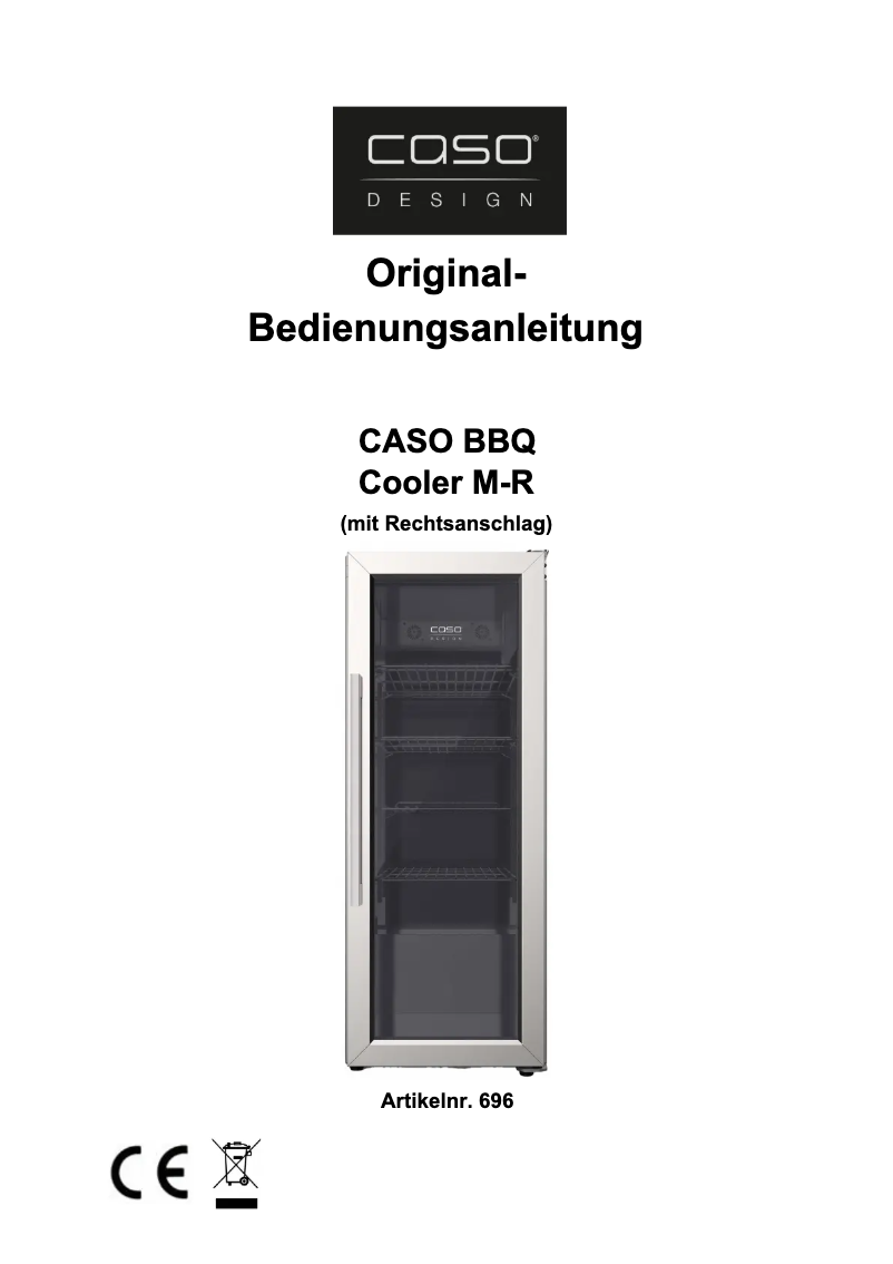 Page 1 of the manual User Manual Caso BBQ Cooler M