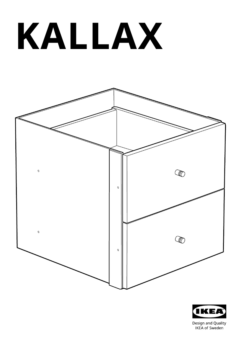 Page 1 of the manual User Manual Ikea KALLAX 703.516.12