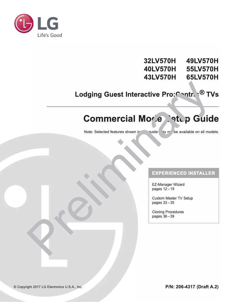 Page 1 of the manual User Manual LG 49LV570HLA