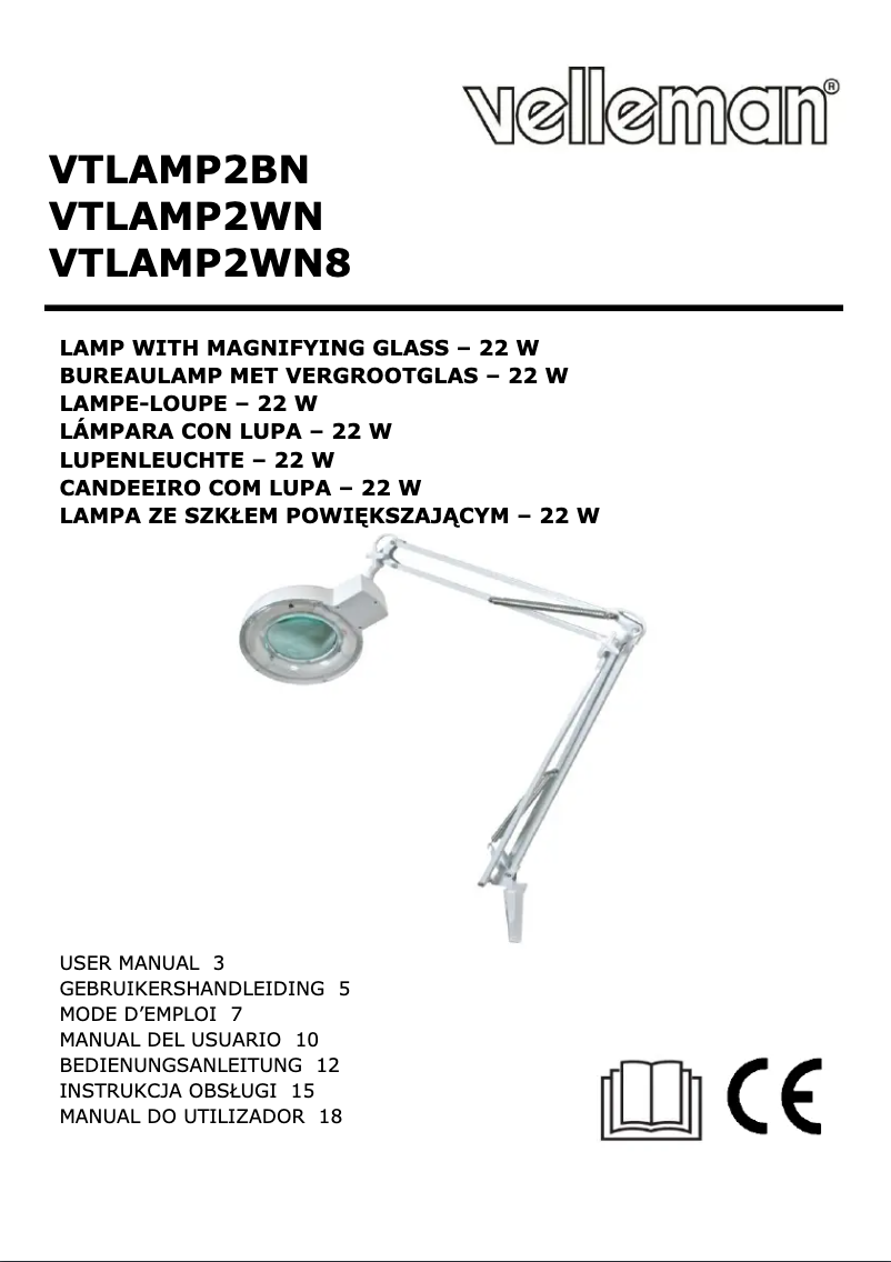 Image de la première page du manuel de l'appareil VTLAMP2WN8