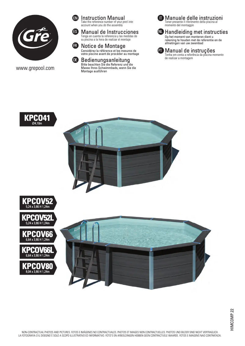 First page image of the manual for KPCOV66