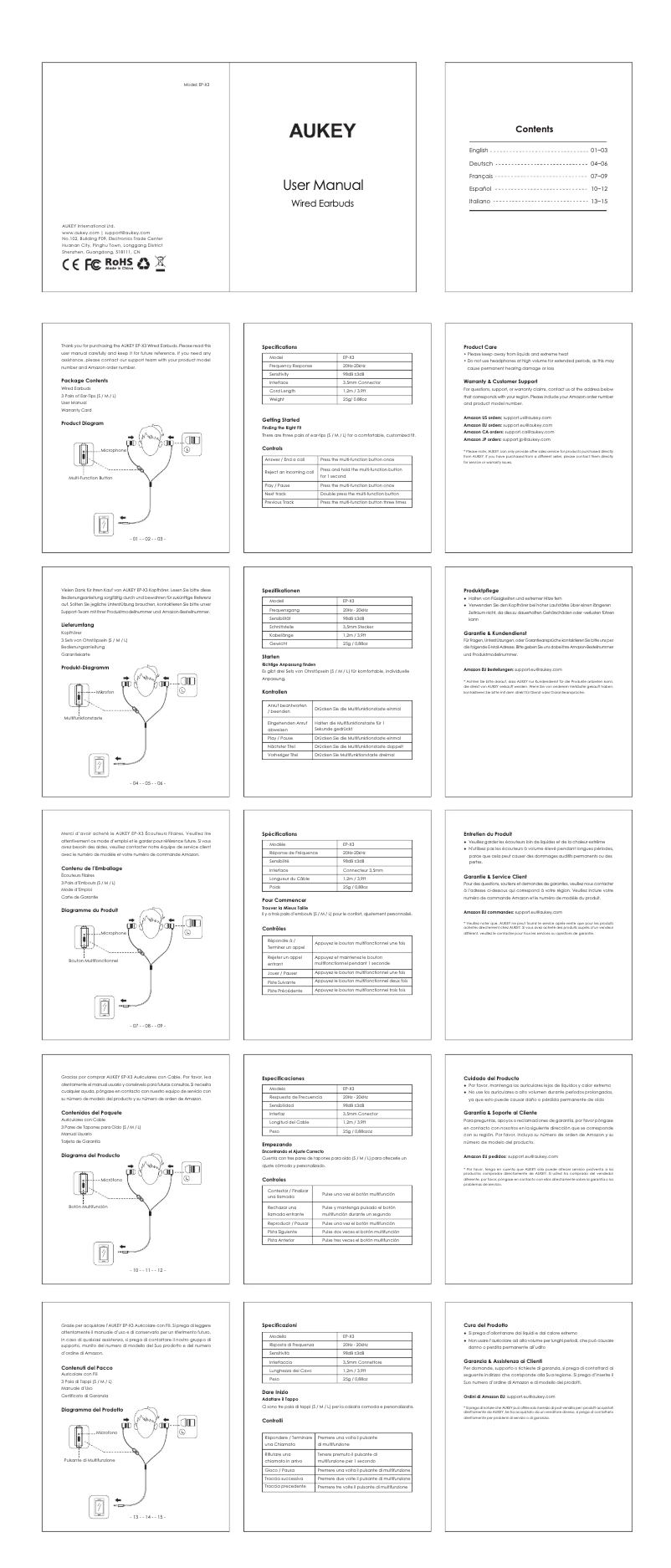 Image de la première page du manuel de l'appareil EP-X3
