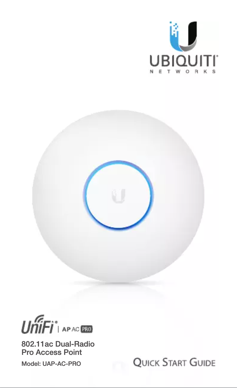 Image de la première page du manuel de l'appareil UniFi AP-AC-PRO
