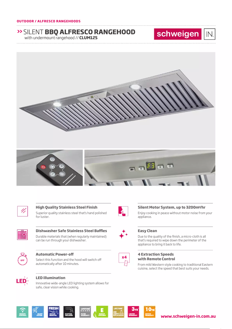 First page image of the manual for CLUM12S