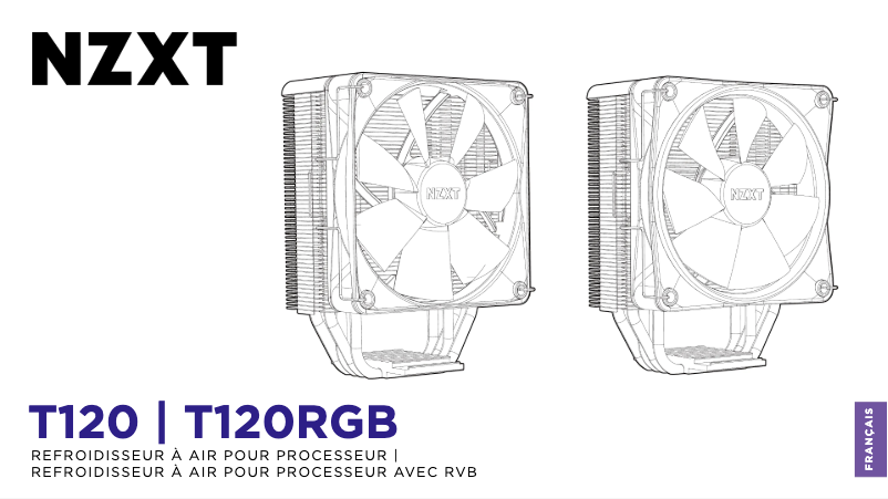 Page 1 of the manual User Manual NZXT T120 RGB