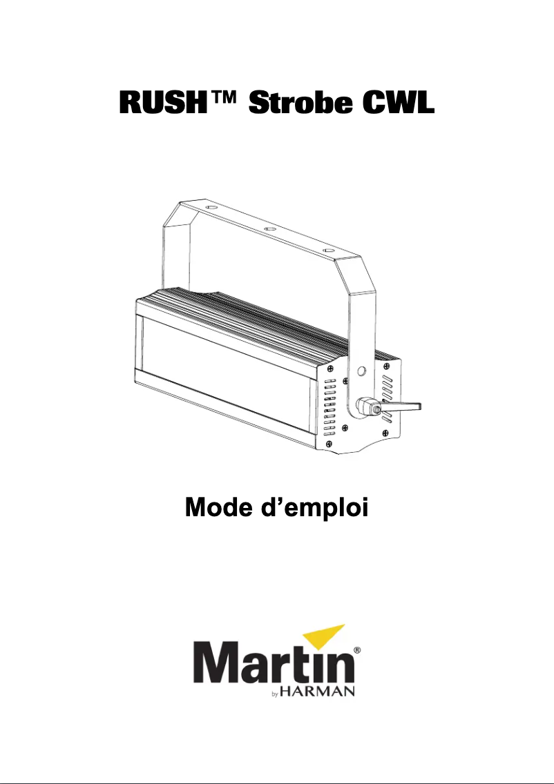Page 1 of the manual User Manual Martin RUSH Strobe CWL
