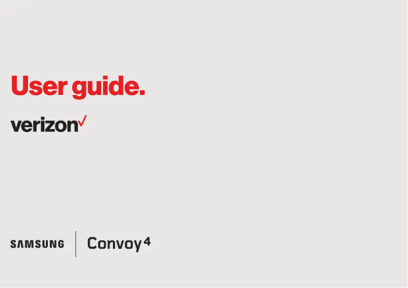 Page 1 of the manual User Manual Samsung Convoy 4