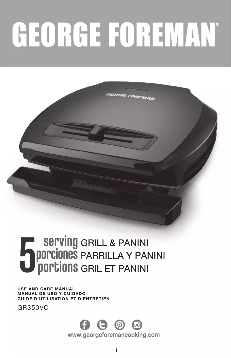 First page image of the manual for GR350VC