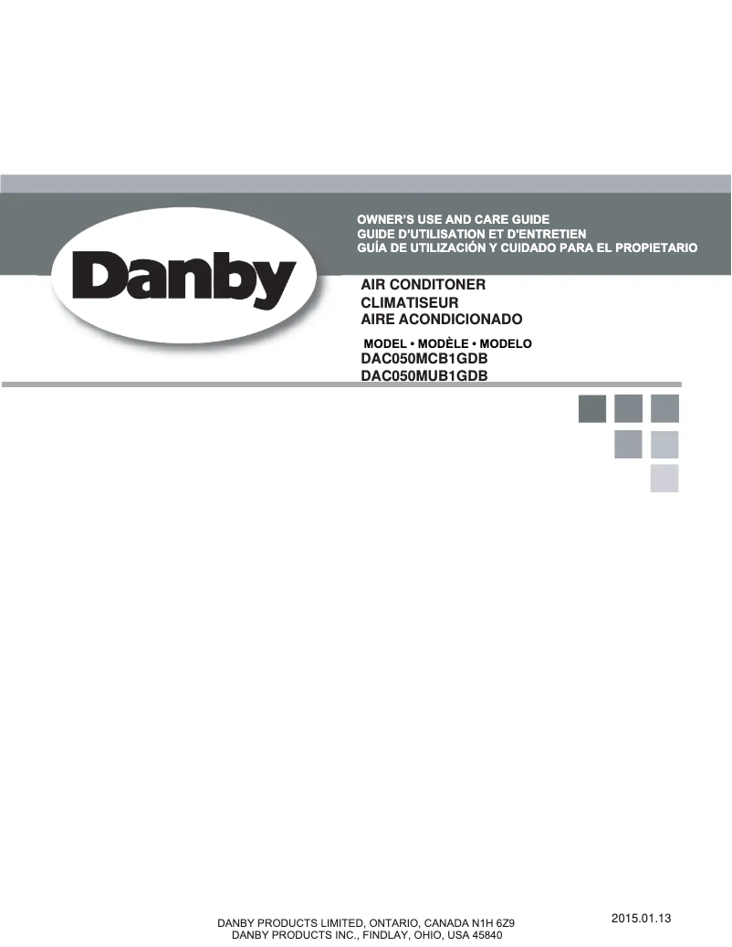 Page 1 of the manual User Manual Danby DAC050MUB1GDB
