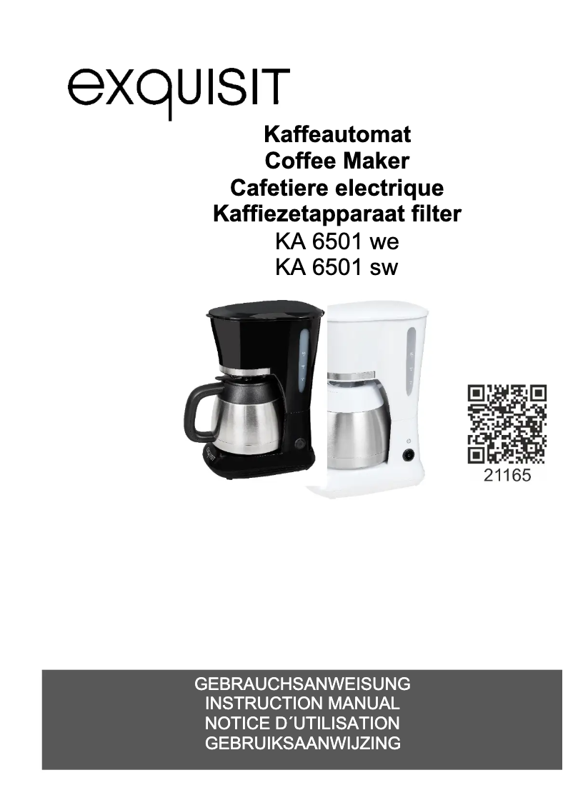 First page image of the manual for KA 6501 sw