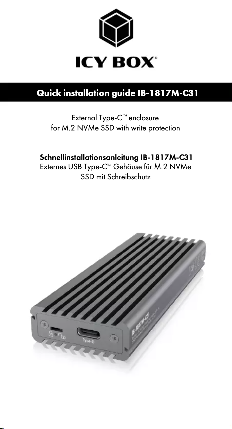 First page image of the manual for IB-1817M-C31