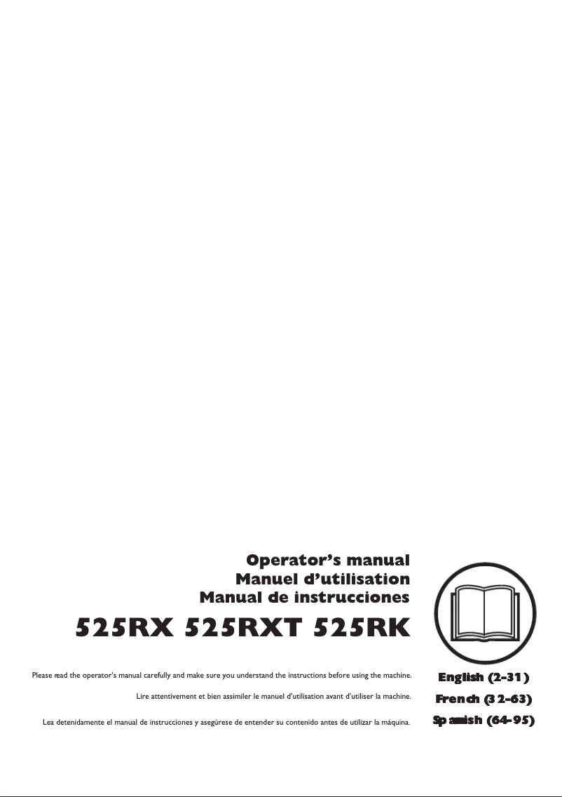 Page 1 of the manual User Manual Husqvarna 525RX