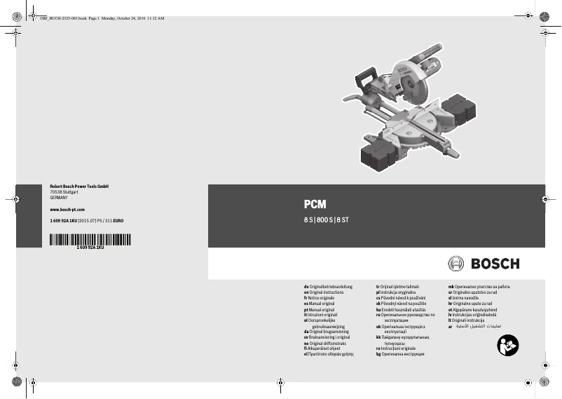 First page image of the manual for 0 603 B02 000