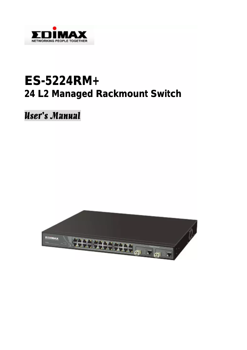 First page image of the manual for ES-5224RM+