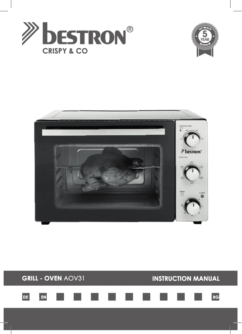 First page image of the manual for AOV31