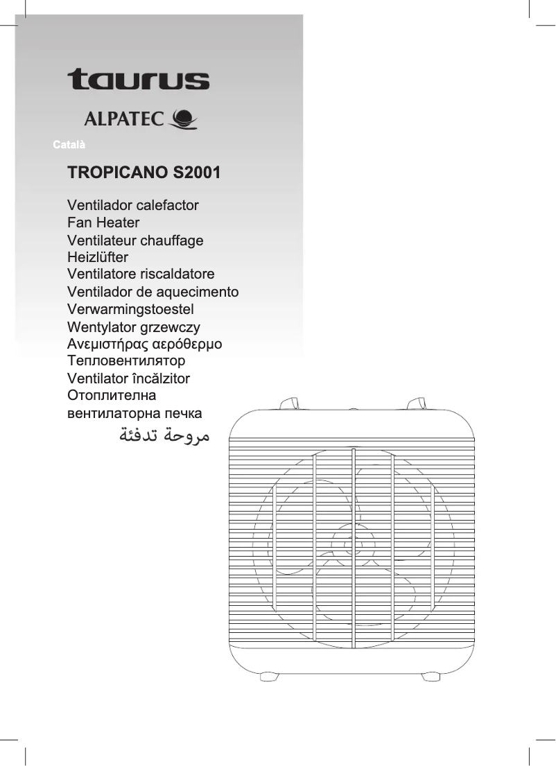 Page 1 of the manual User Manual Taurus Tropicano S2001