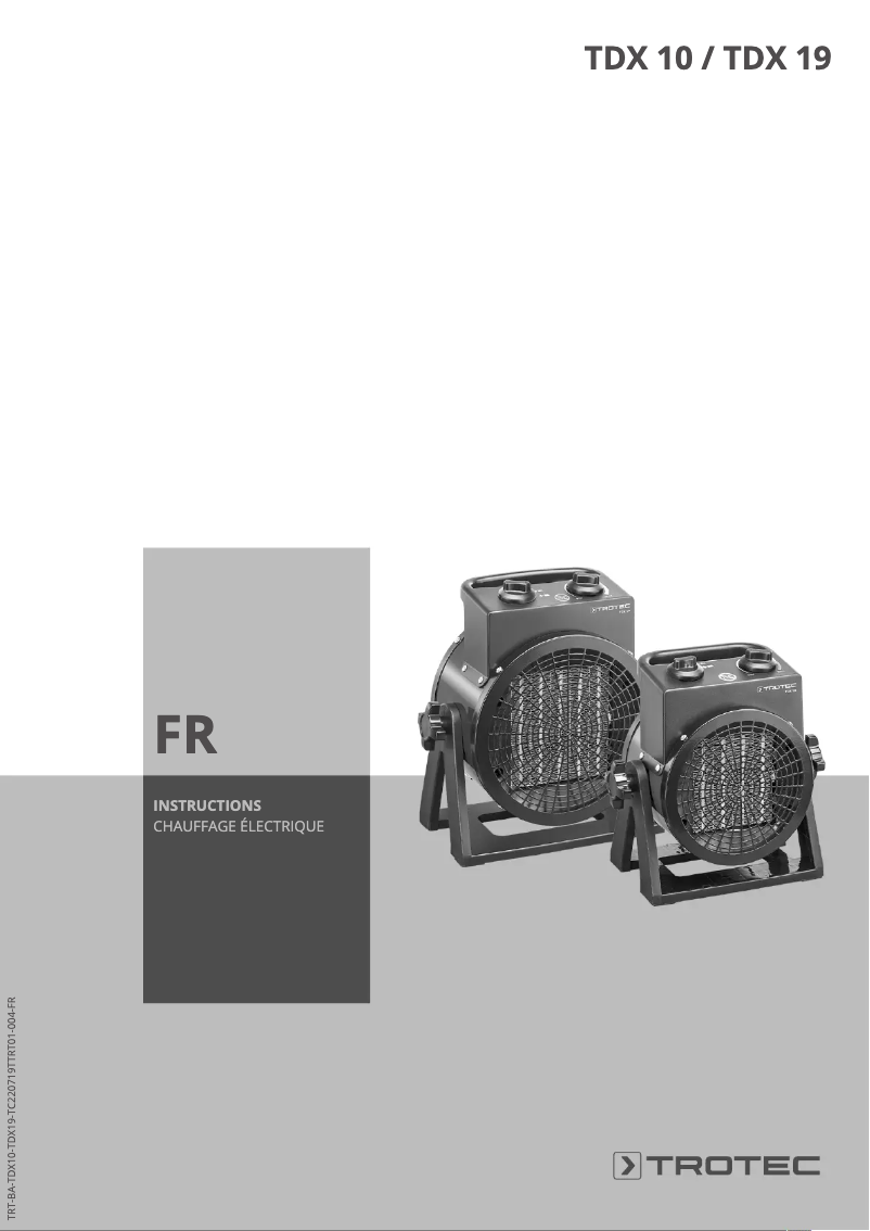 First page image of the manual for TDX 10