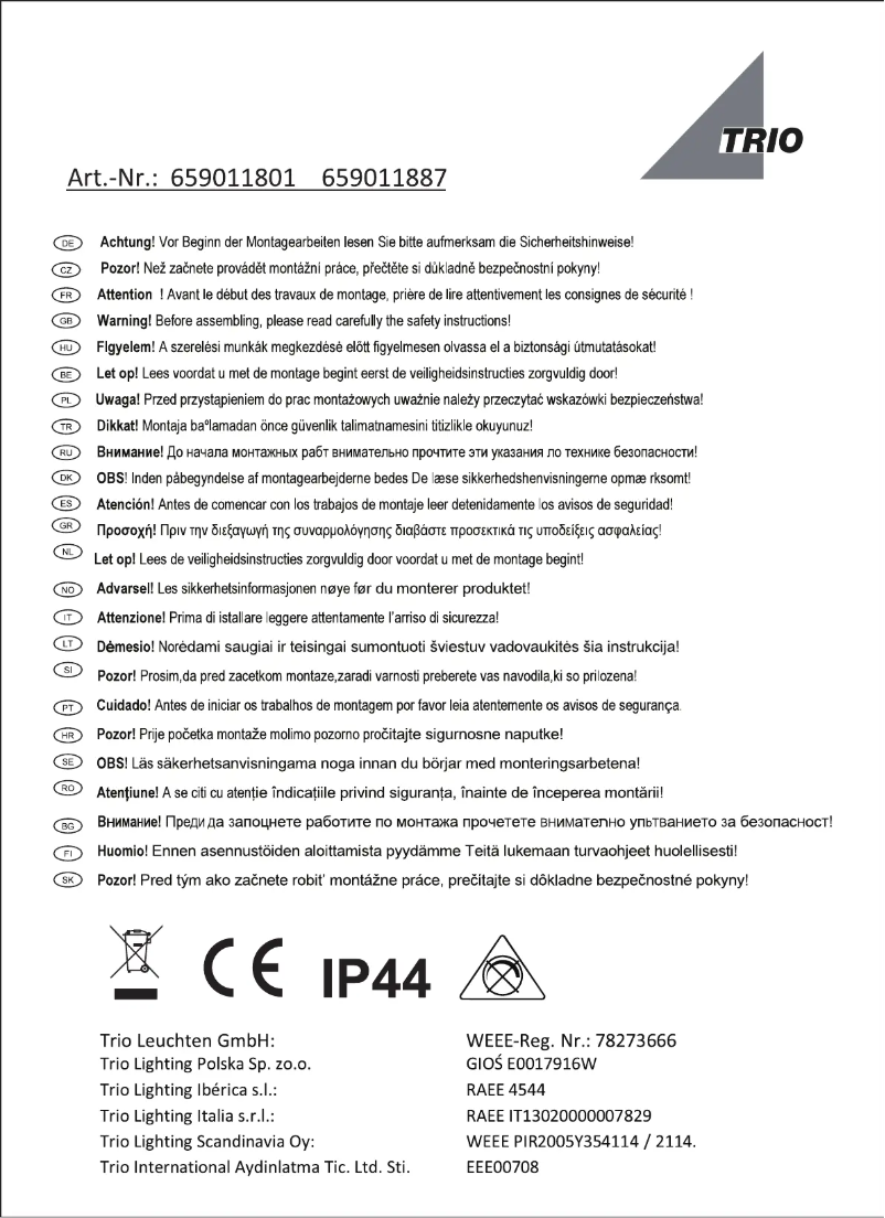 First page image of the manual for Clarimo 659011887