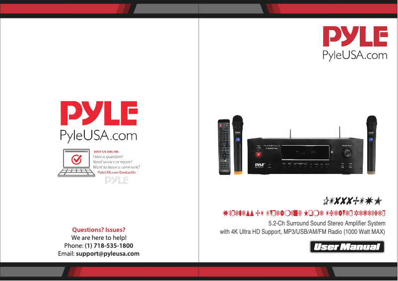 Page 1 of the manual User Manual Pyle PT888BTWM