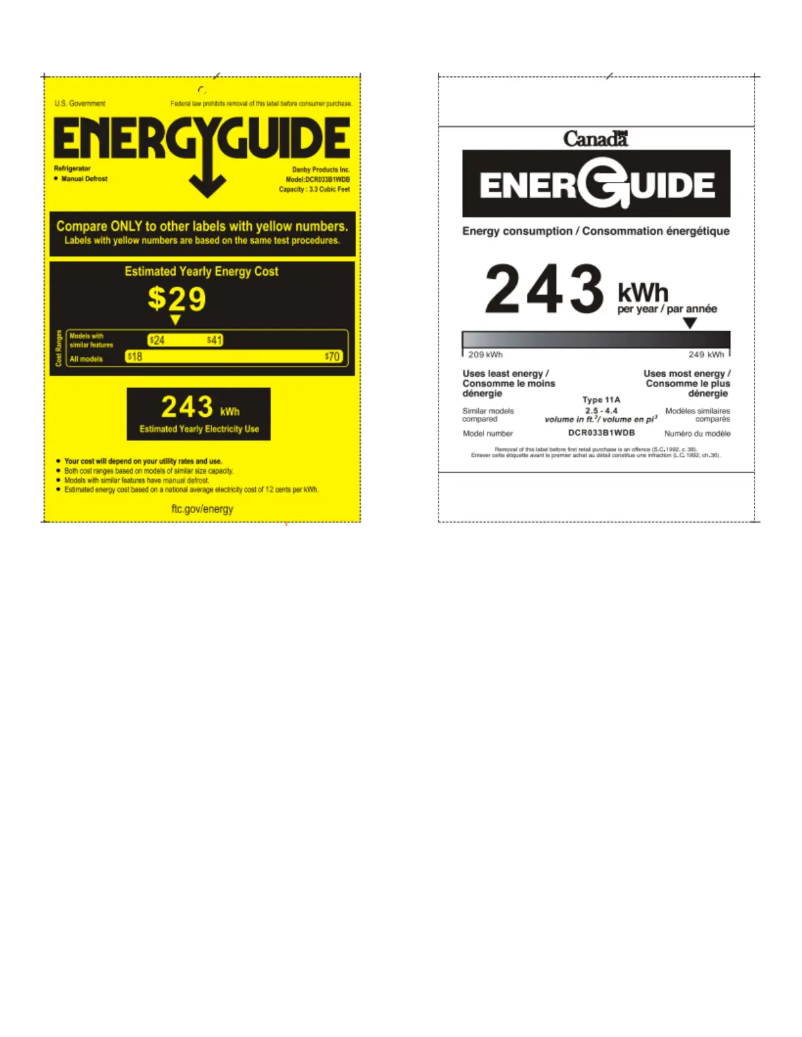 First page image of the manual for DCR033B1WDB