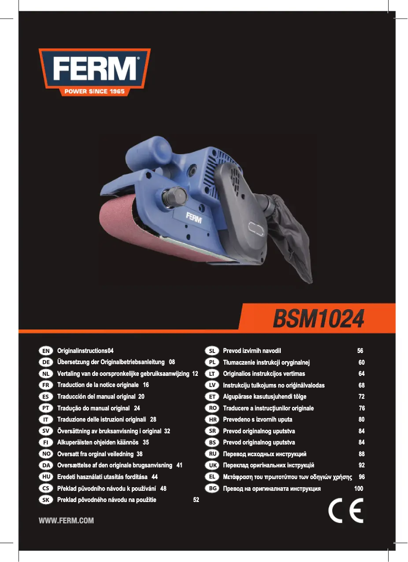 Page 1 of the manual User Manual Ferm BSM1024