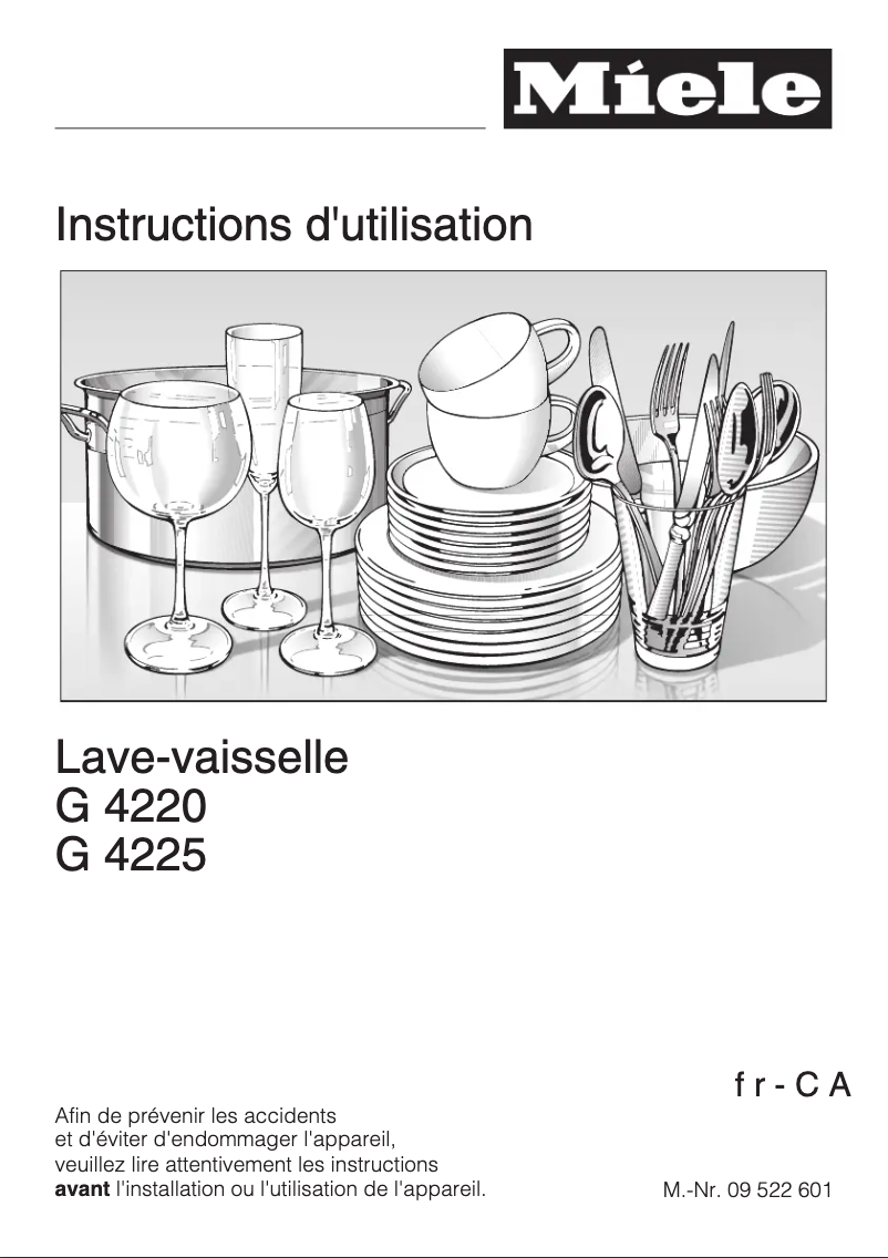 Page 1 of the manual User Manual Miele G 4225