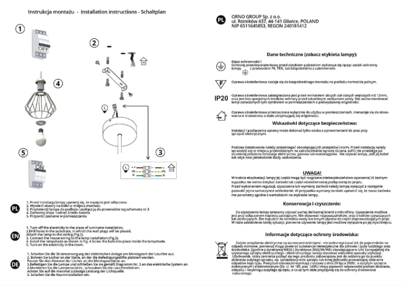 Page 1 of the manual User Manual Adviti AD-LD-6261BE27M