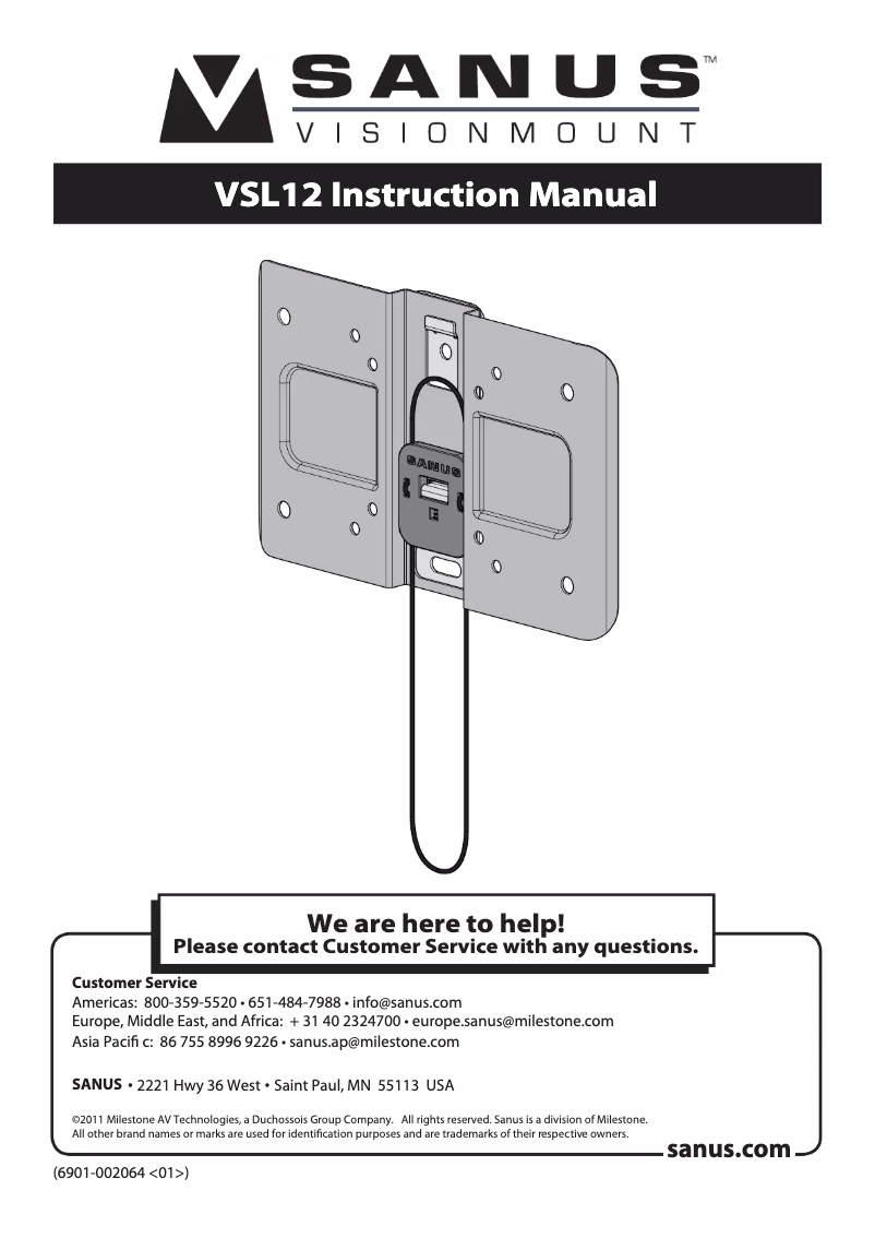 First page image of the manual for VSL12