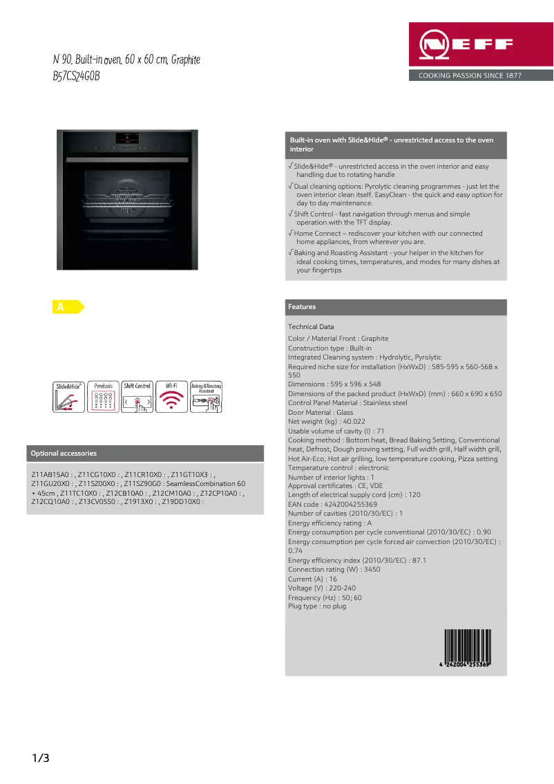 First page image of the manual for B57CS24G0B