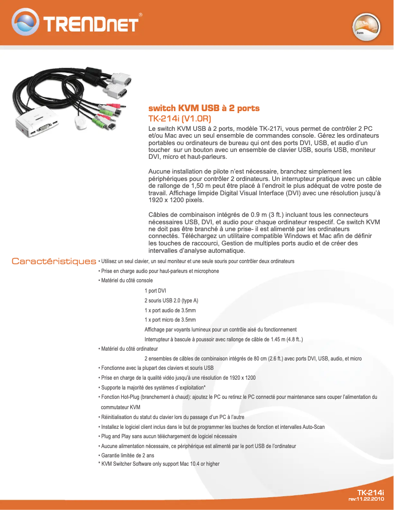 First page image of the manual for TK-214i