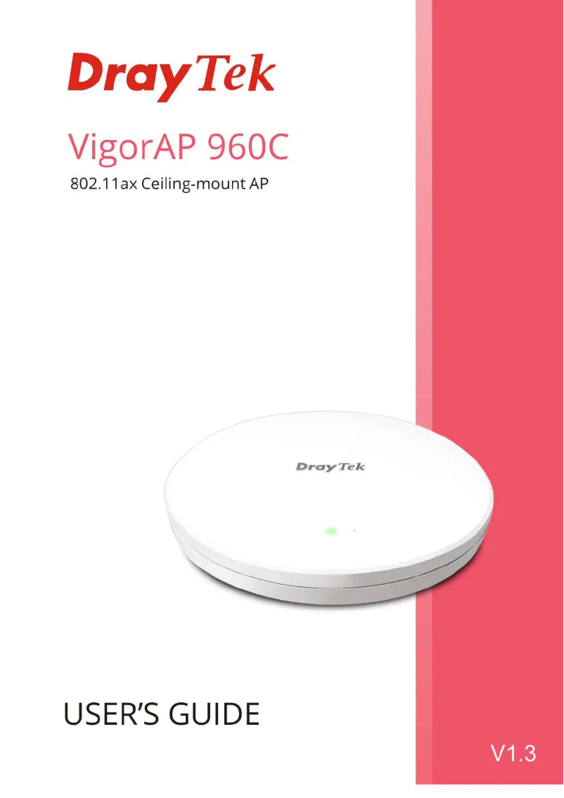 Page 1 of the manual User Manual Draytek VigorAP 960C